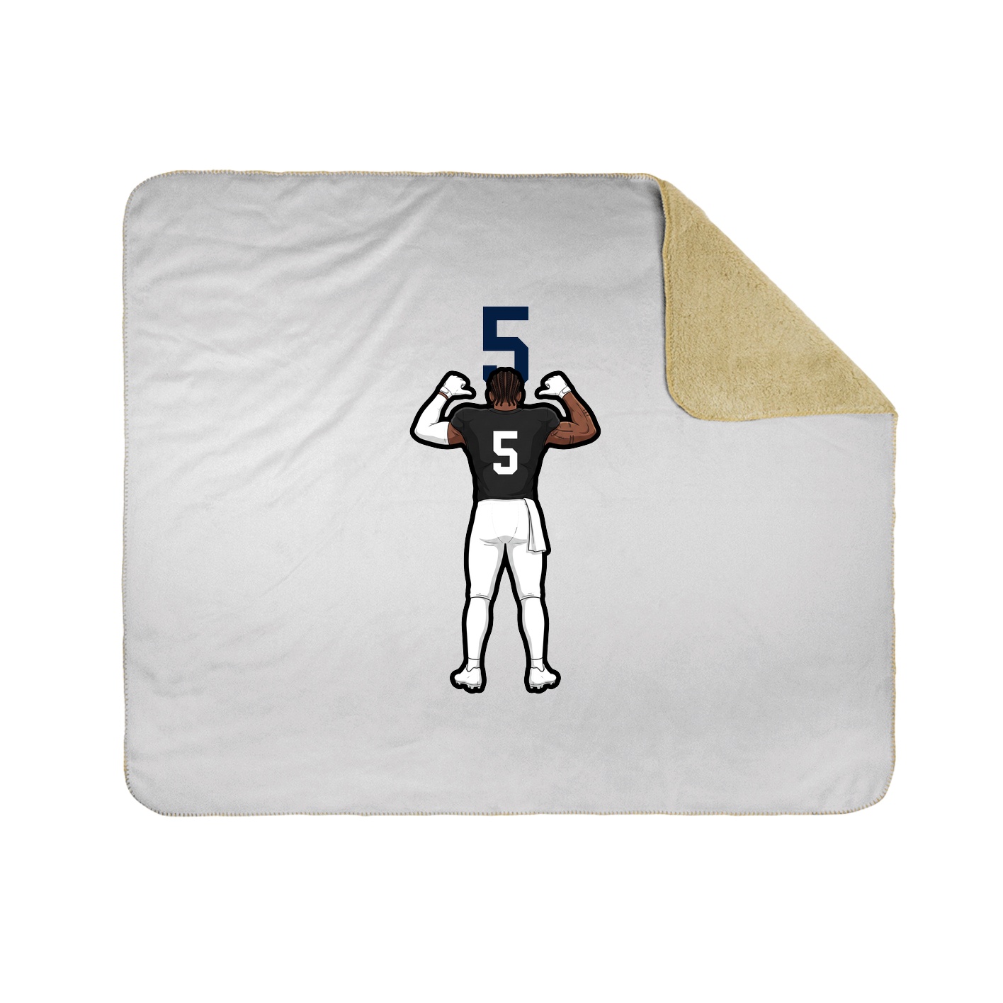 Throw Blanket — Number Top in White