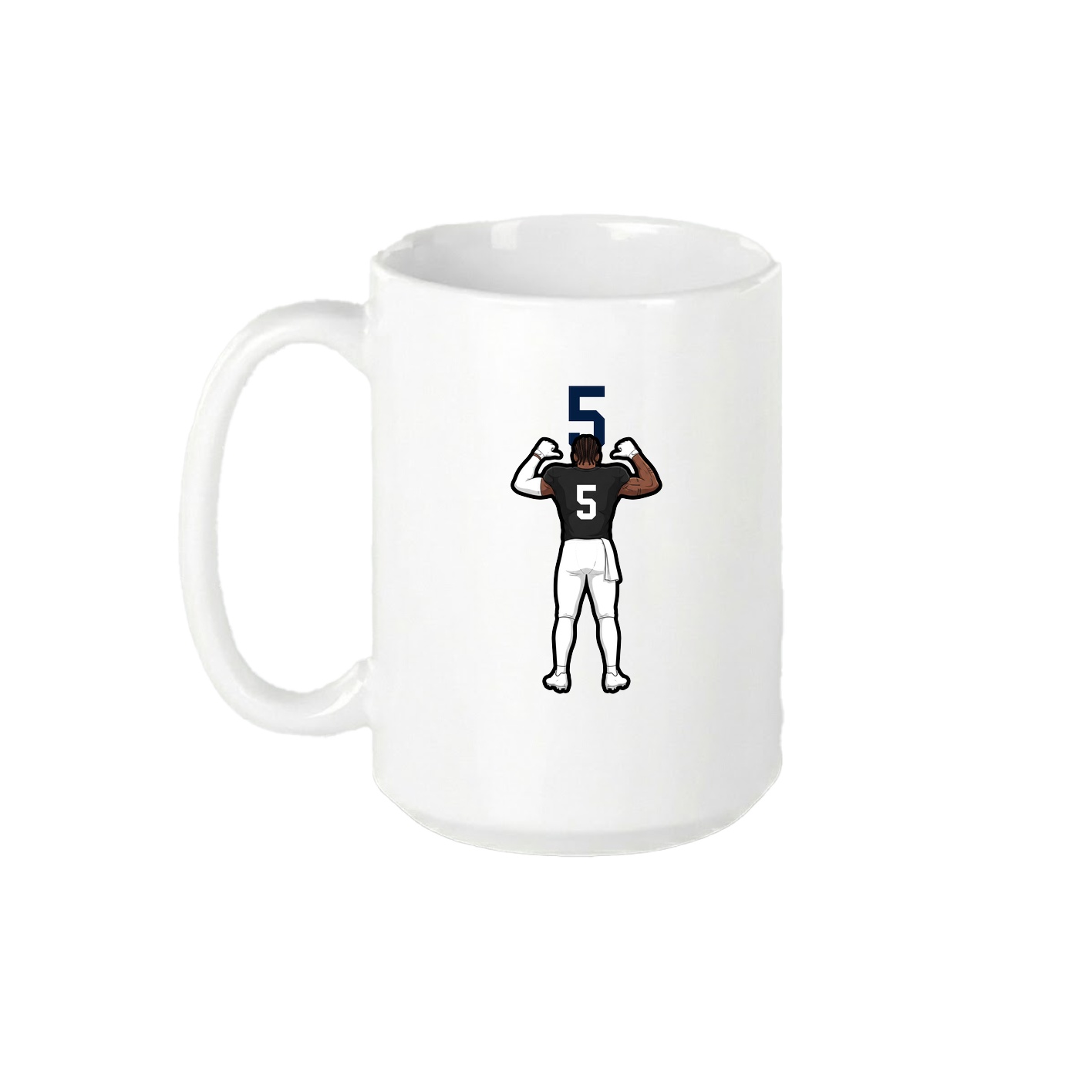 15oz Coffee Mug — Number Top in White