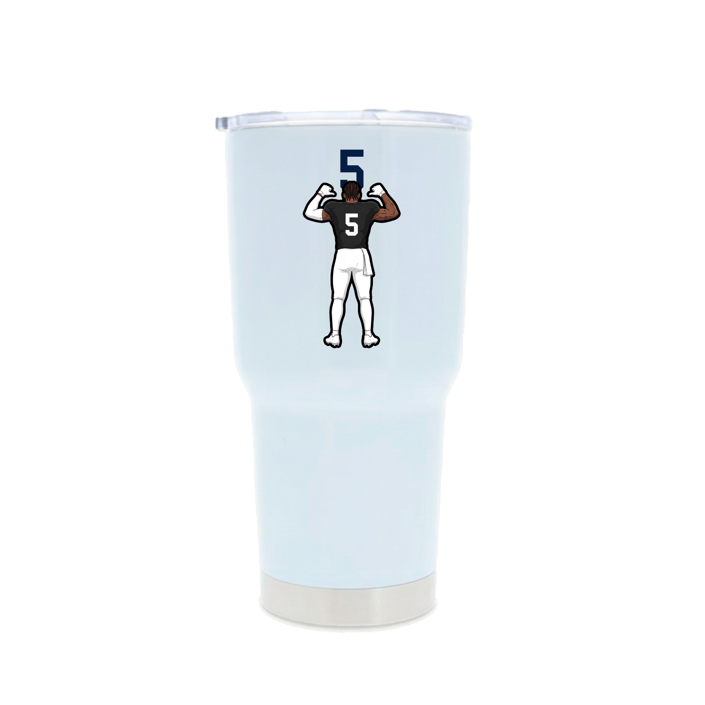 30oz Stainless Steel Tumbler — Number Top in White
