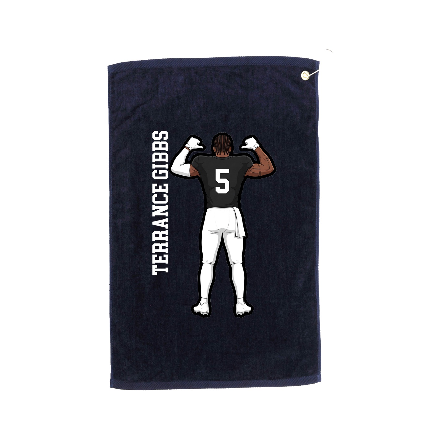 Golf Towel — Name Vertical in Navy