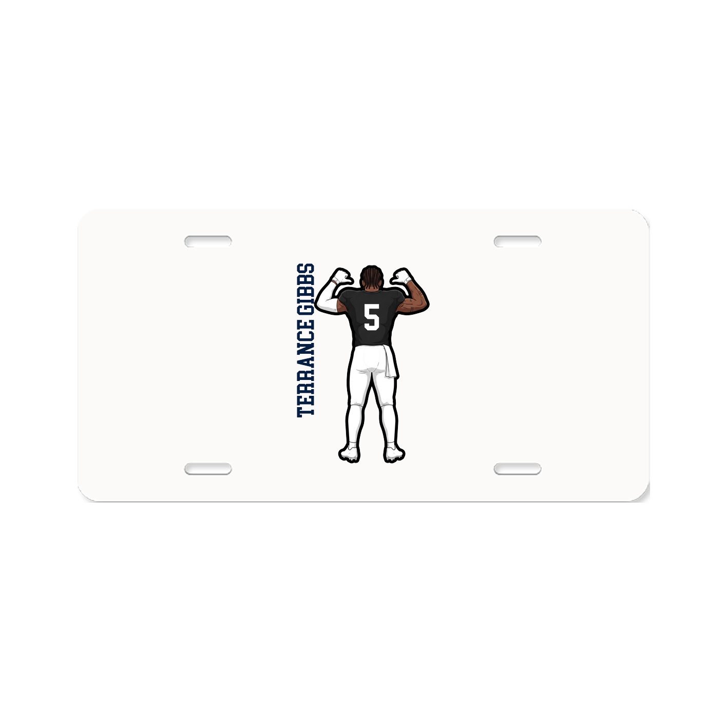 License Plate — Name Vertical in Classic