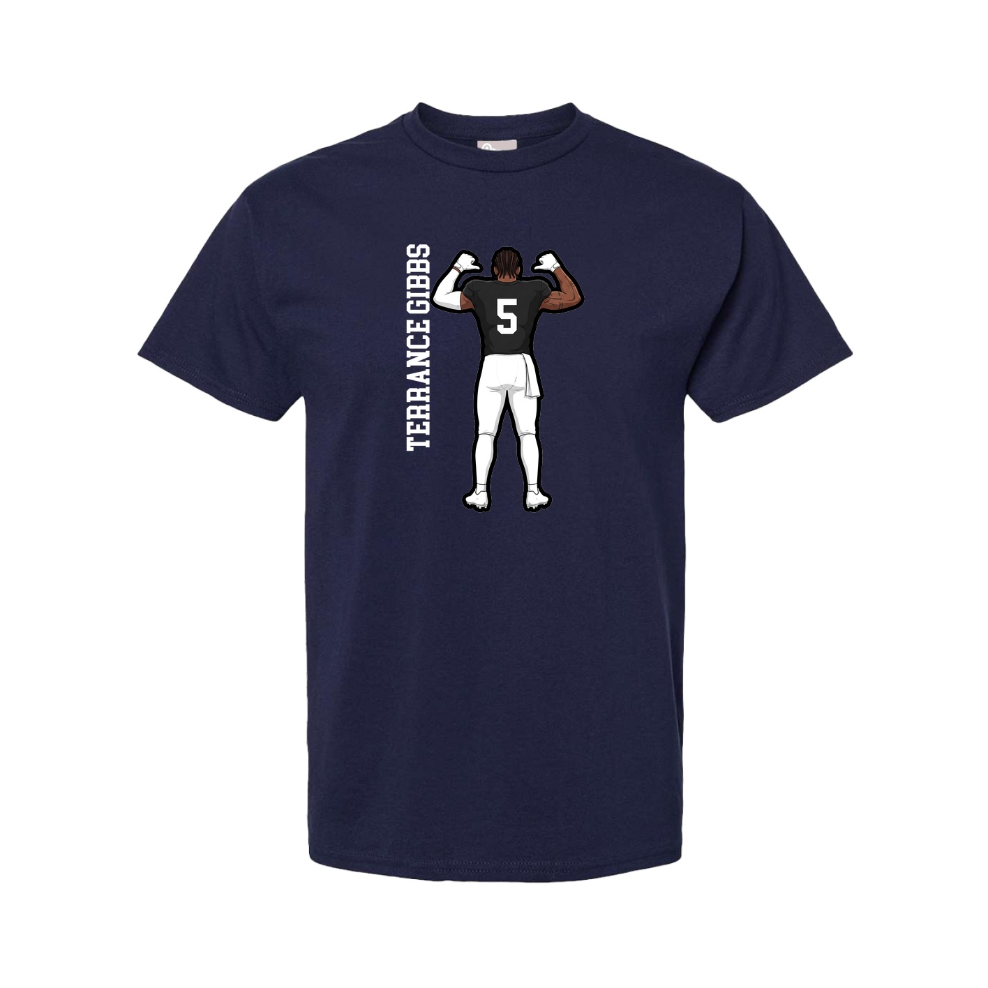 Tee — Name Vertical in Navy