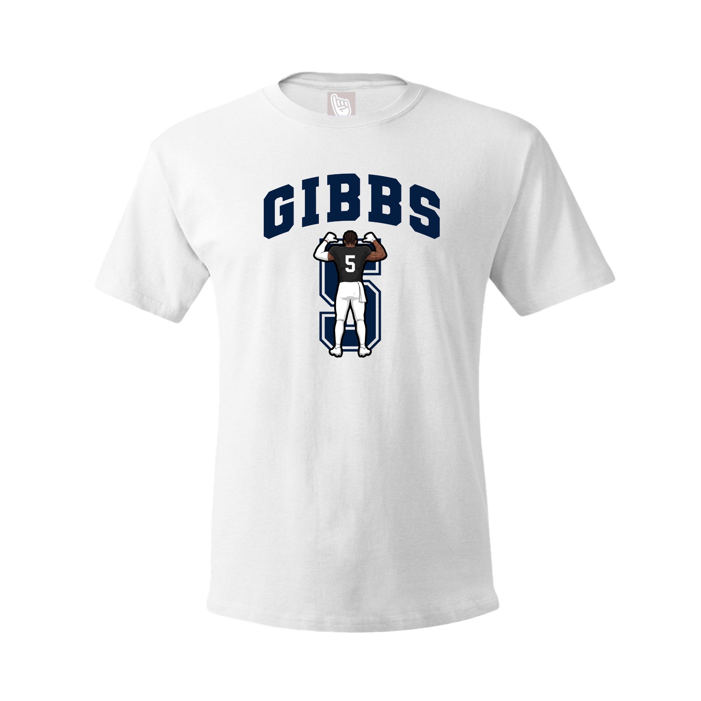 Youth Tee — Number in White