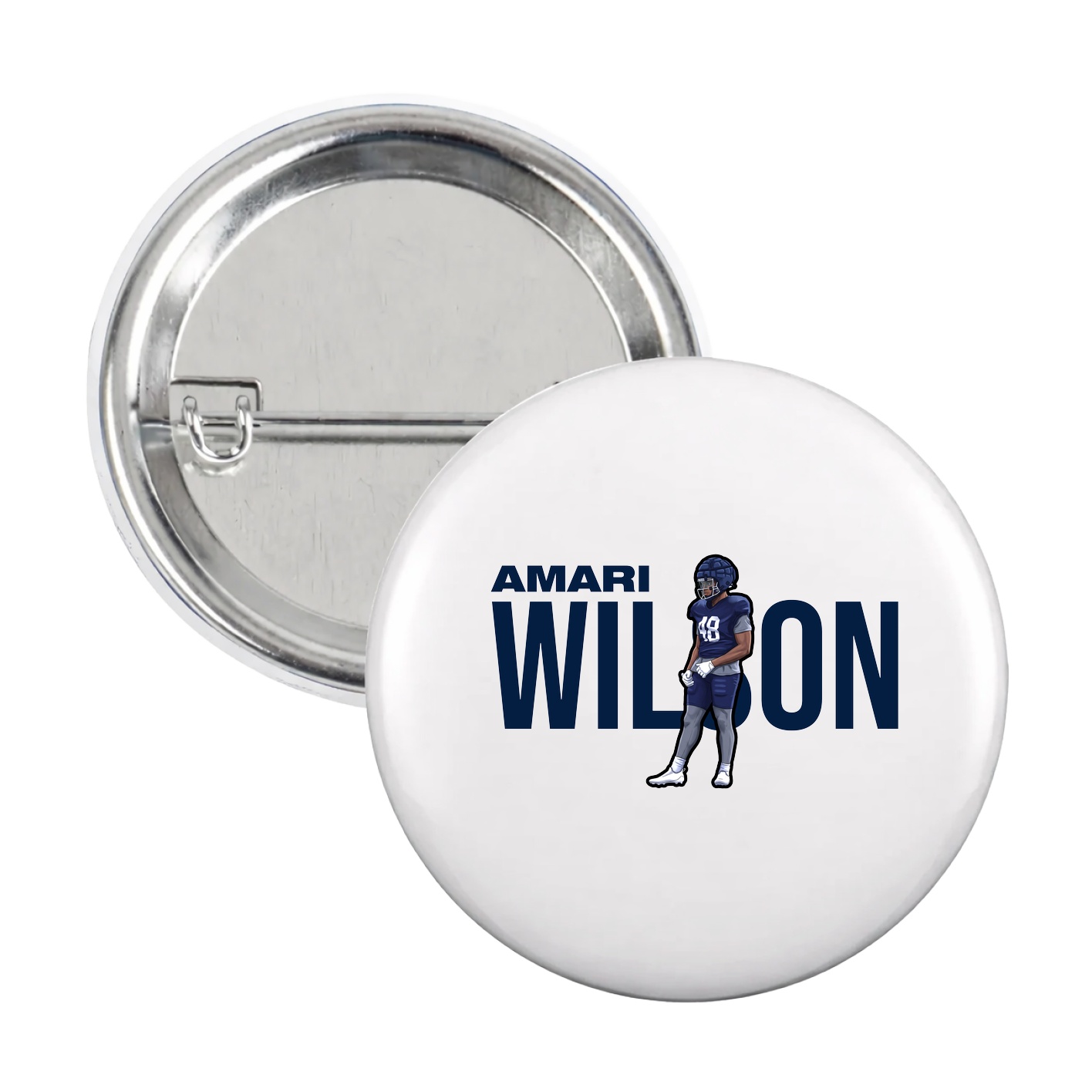 Game Day Button — Player Name in White