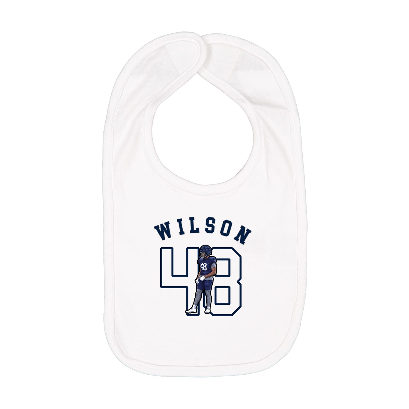 Infant Bib — Shirsey Arch in White