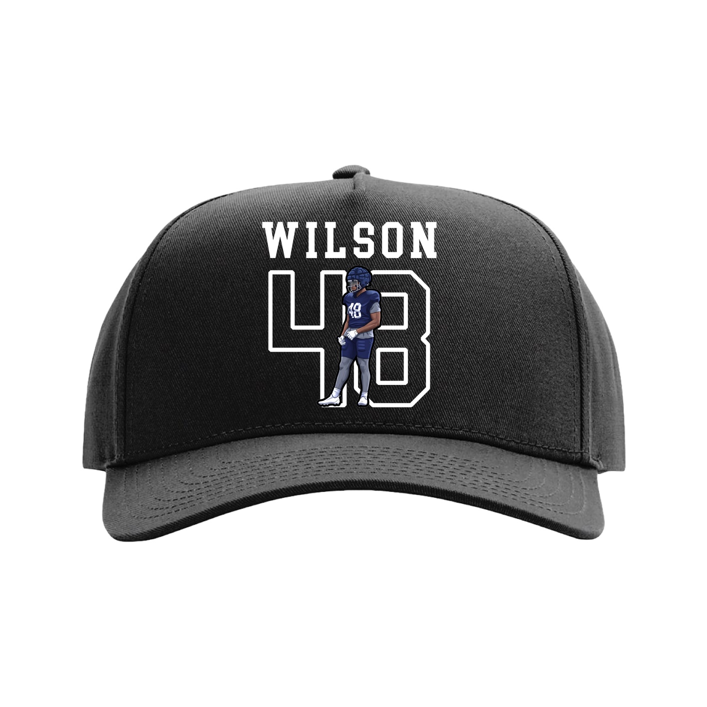 Full Fabric Five-Panel Champ Cap — Shirsey in Black
