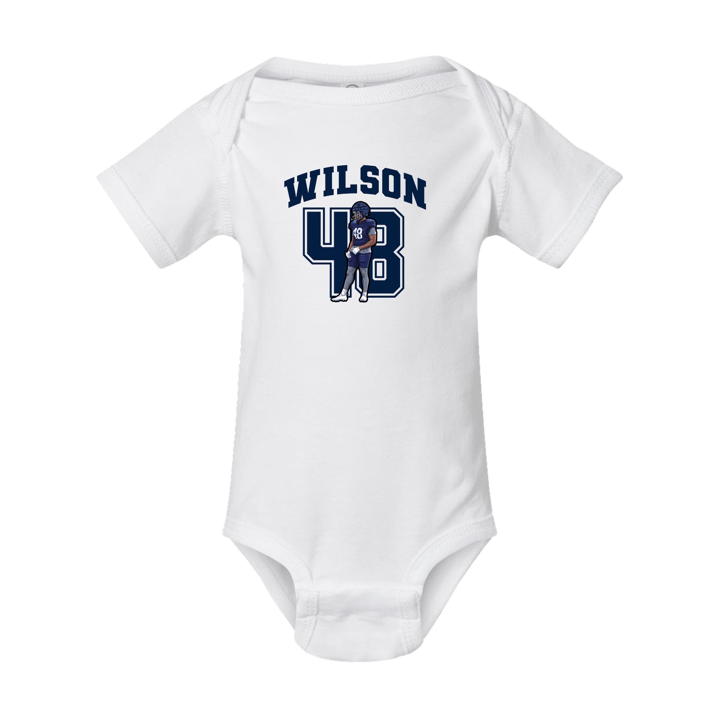 Baby Onesie — Number in White