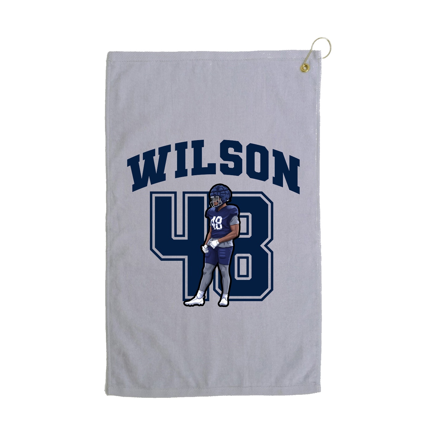 Golf Towel — Number in Grey
