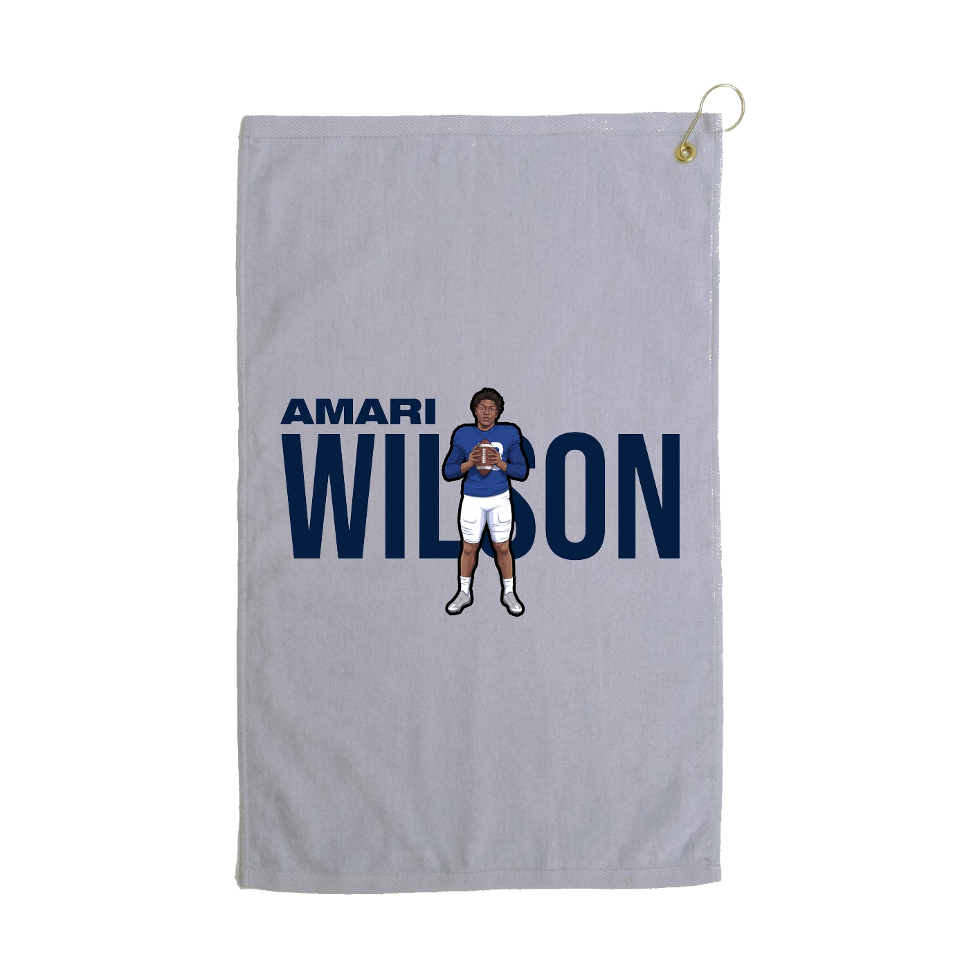 Golf Towel — Player Name in Grey