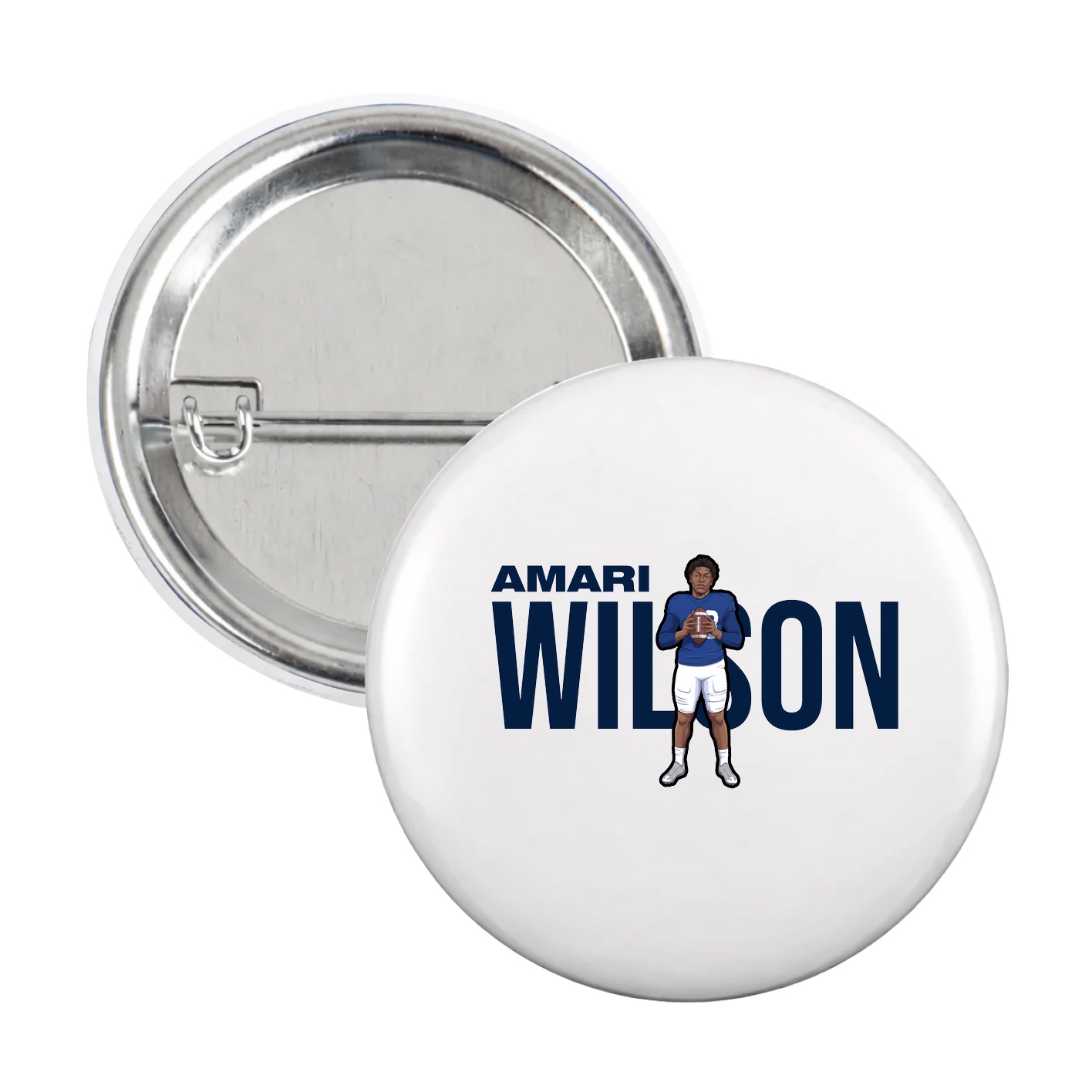 Game Day Button — Player Name in White