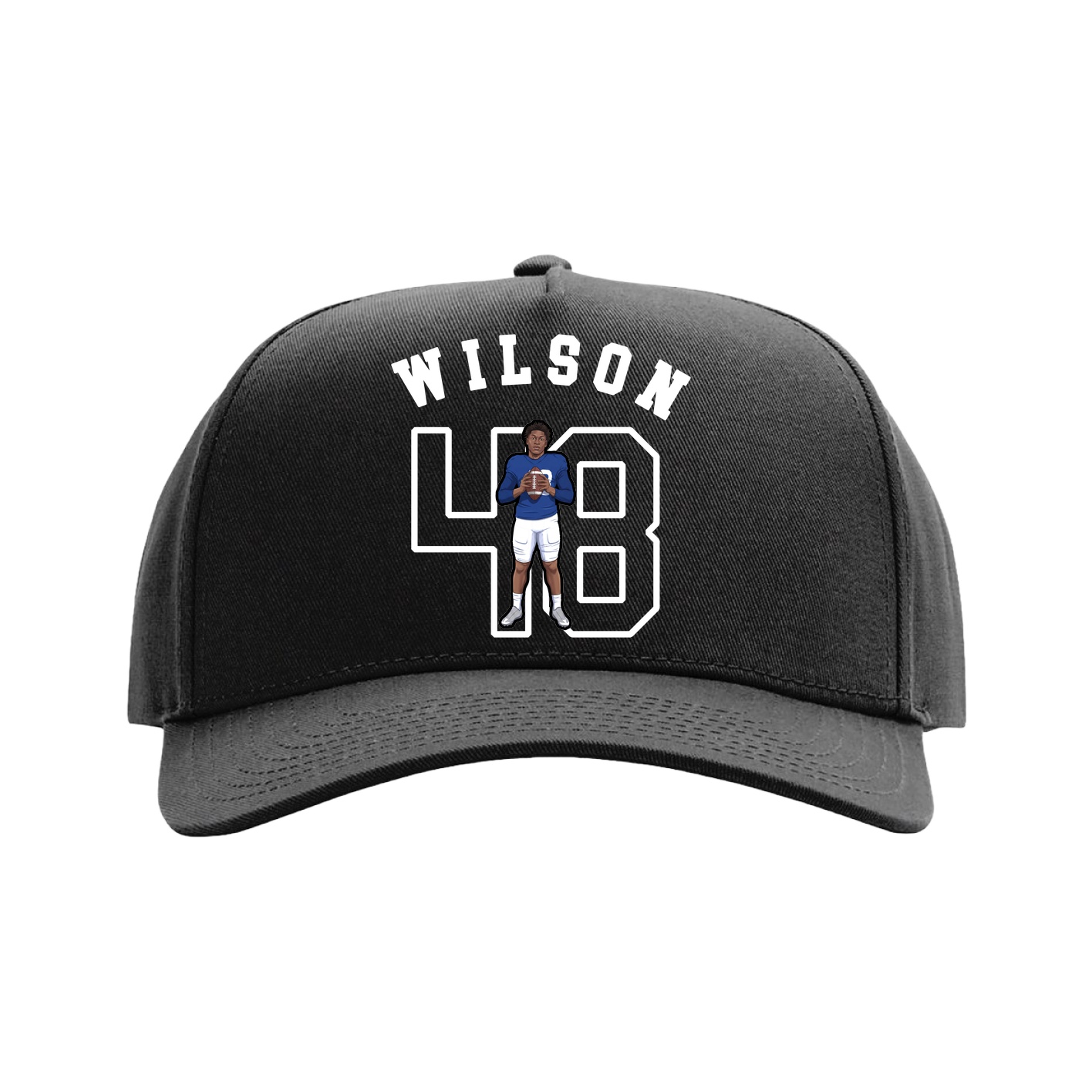 Full Fabric Five-Panel Champ Cap — Shirsey Arch in Black