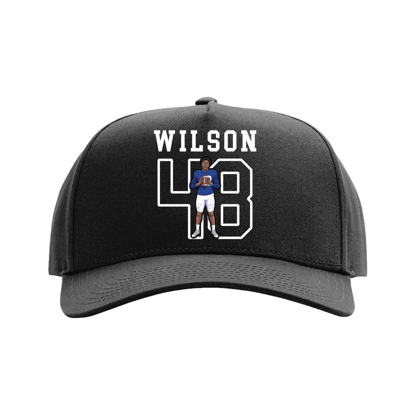 Full Fabric Five-Panel Champ Cap — Shirsey in Black
