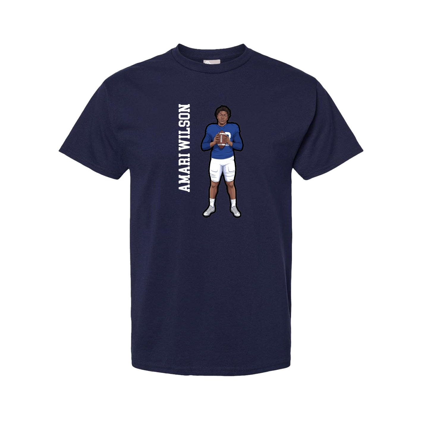 Youth Tee — Name Vertical in Navy