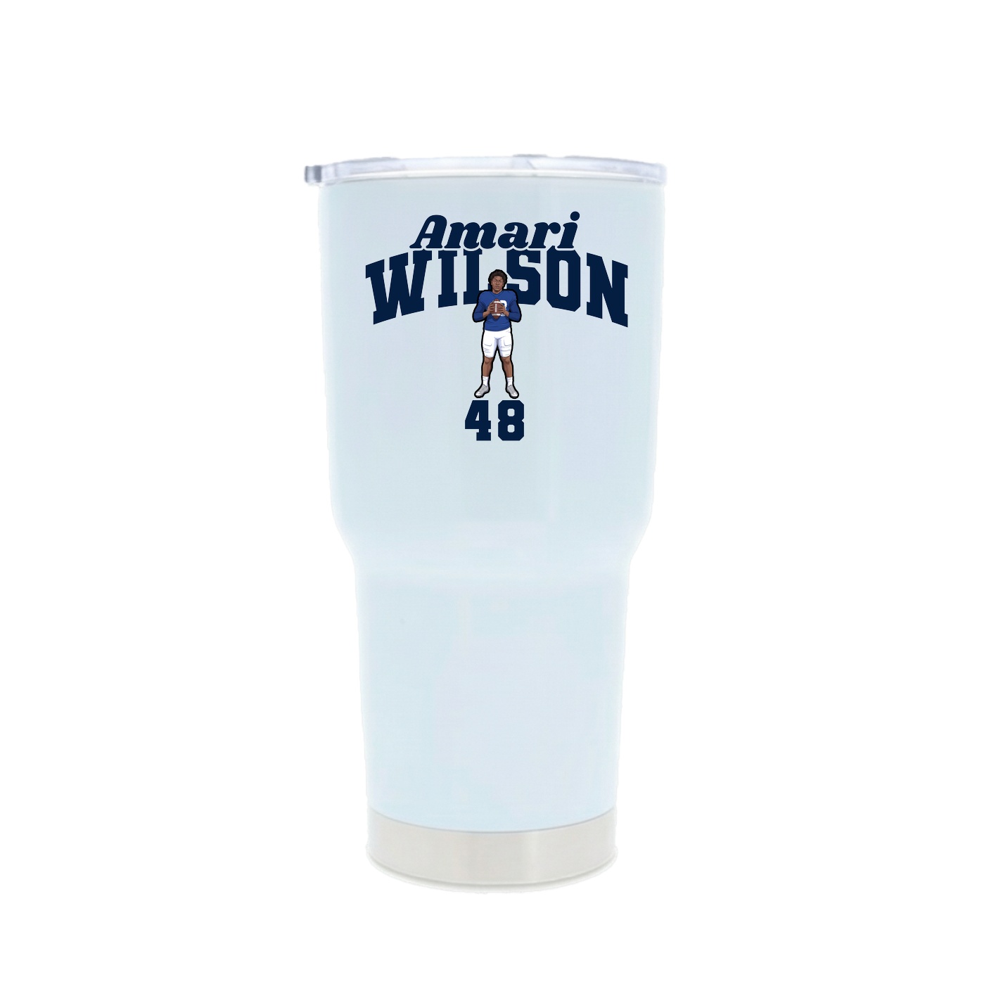30oz Stainless Steel Tumbler — Signature Arch in White
