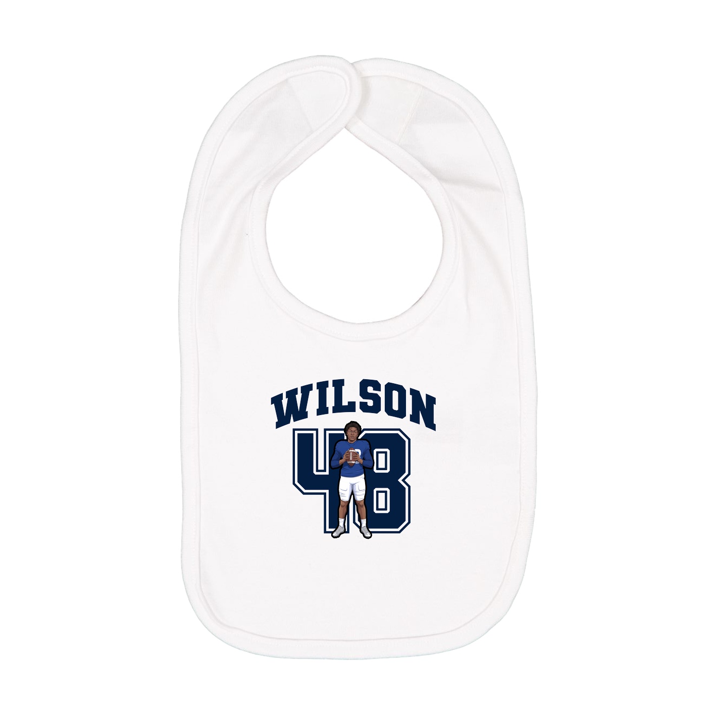 Infant Bib — Number in White