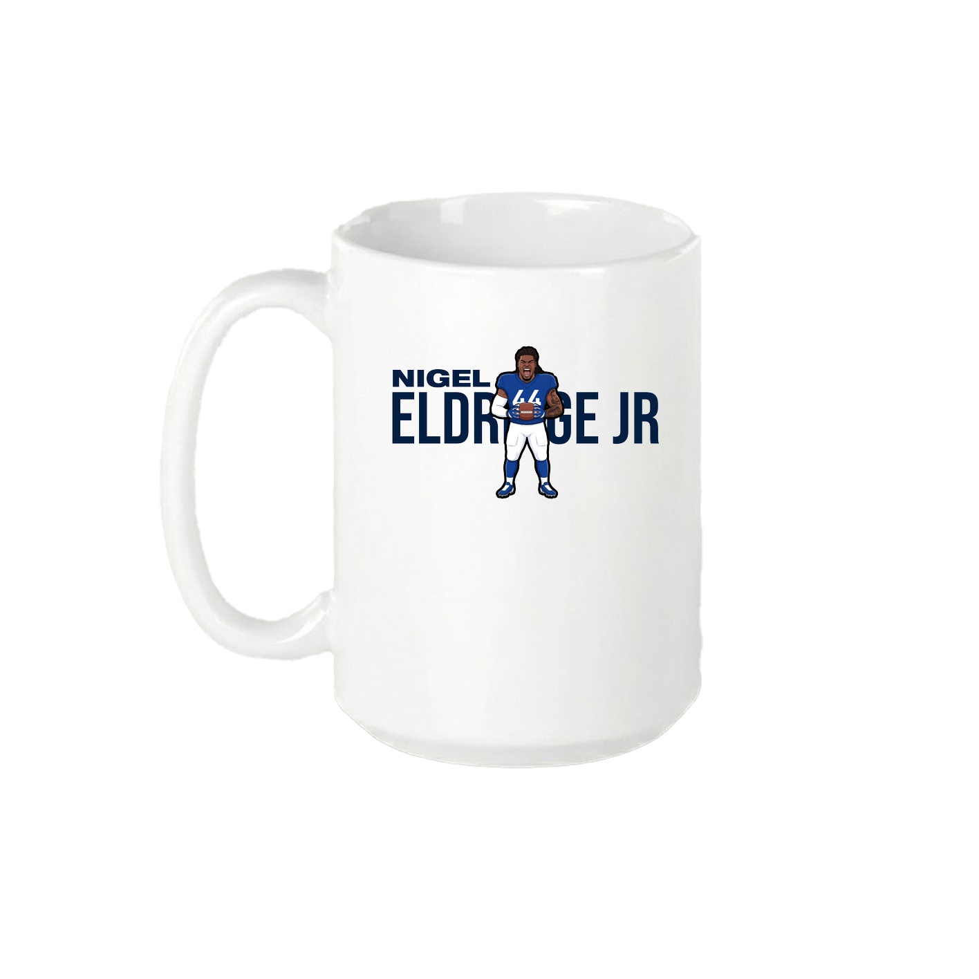 15oz Coffee Mug — Player Name in White