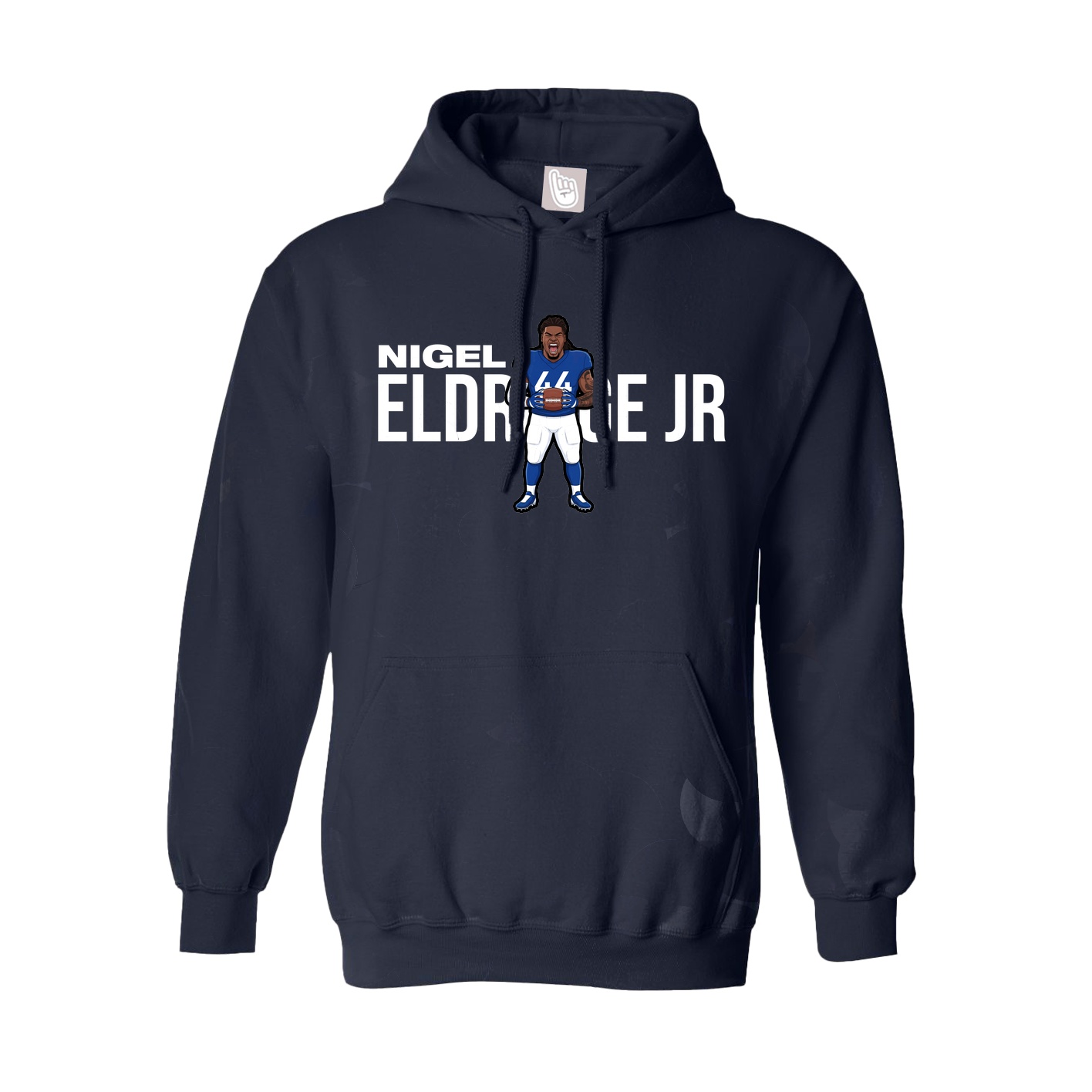 Youth Hoodie — Player Name in Navy