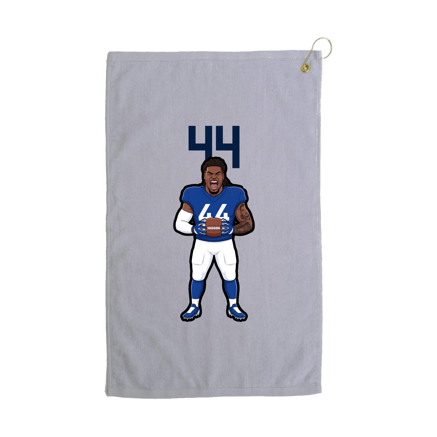 Golf Towel — Number Top in Grey