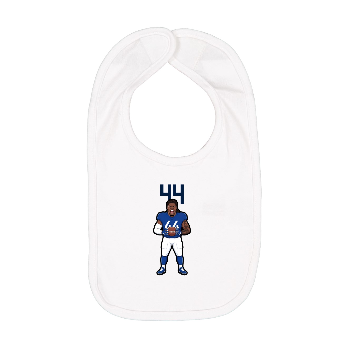 Infant Bib — Number Top in White
