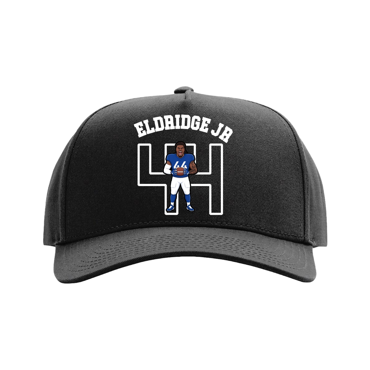 Full Fabric Five-Panel Champ Cap — Shirsey Arch in Black