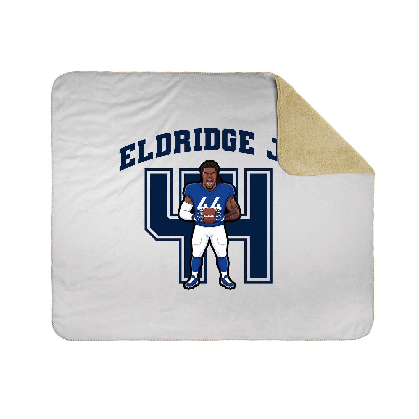 Throw Blanket — Number in White