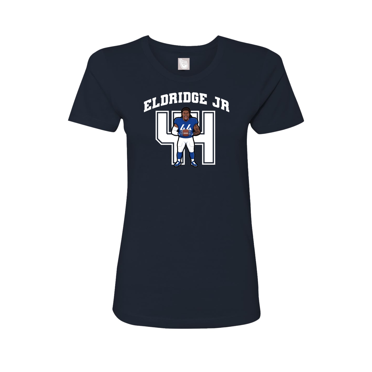 Fitted Women's Tee — Number in Navy