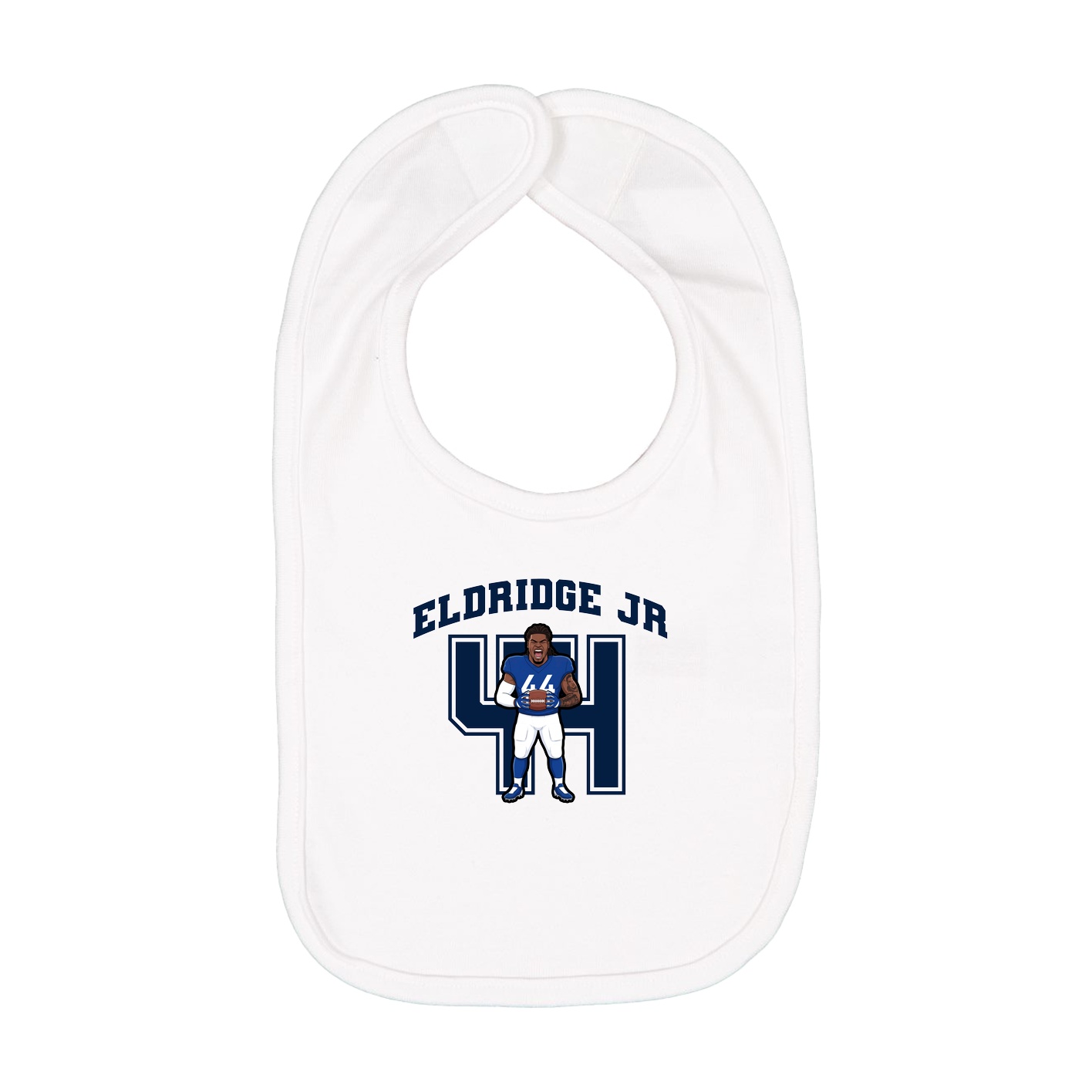 Infant Bib — Number in White