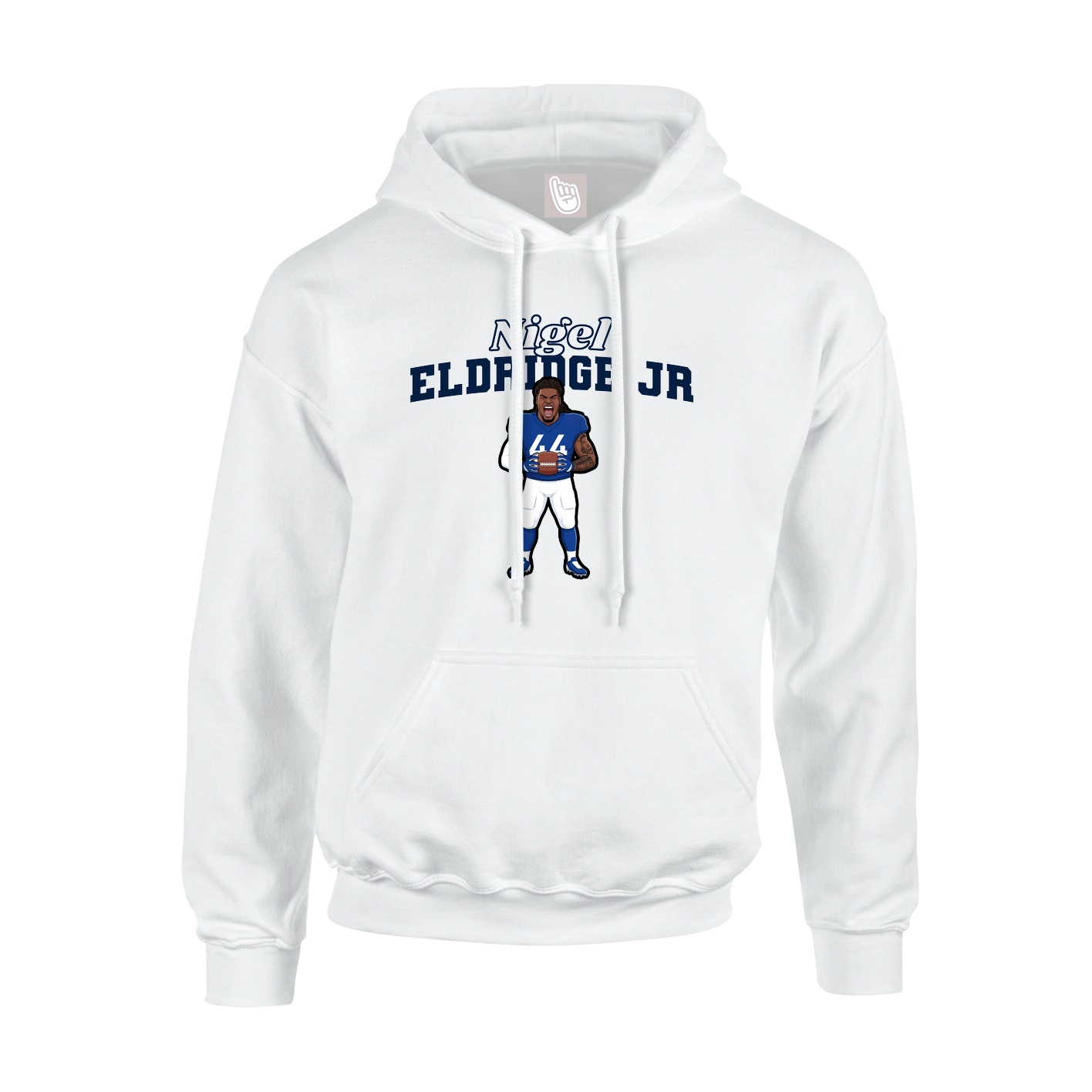 Hoodie — Name Arch in White