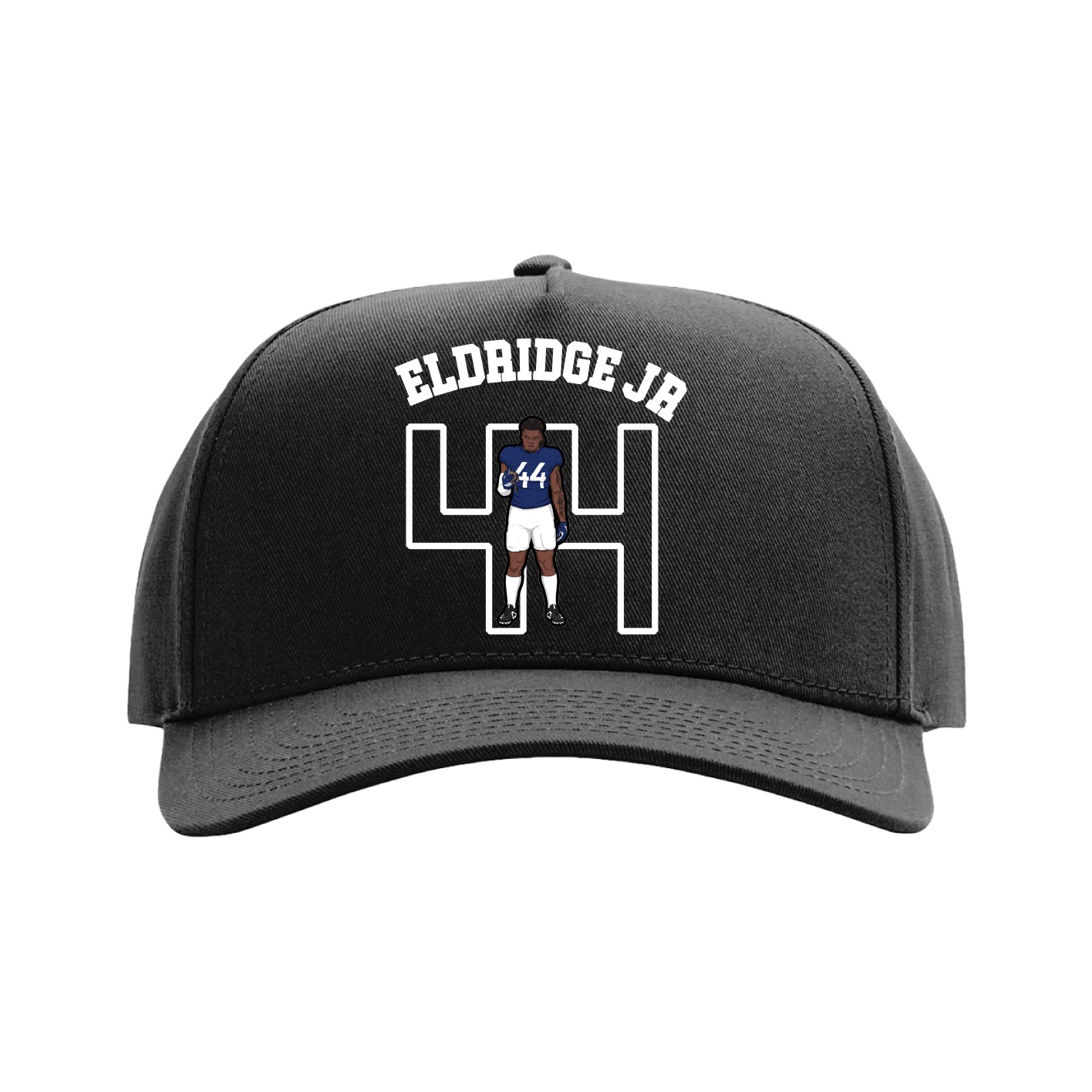 Full Fabric Five-Panel Champ Cap — Shirsey Arch in Black