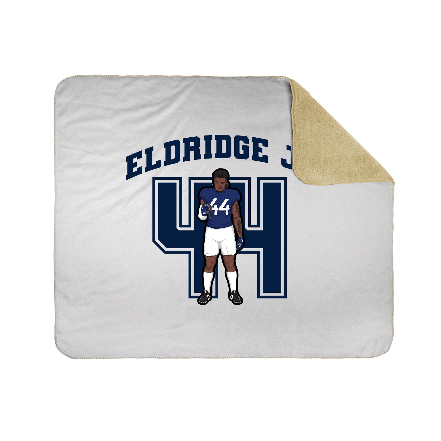 Throw Blanket — Number in White