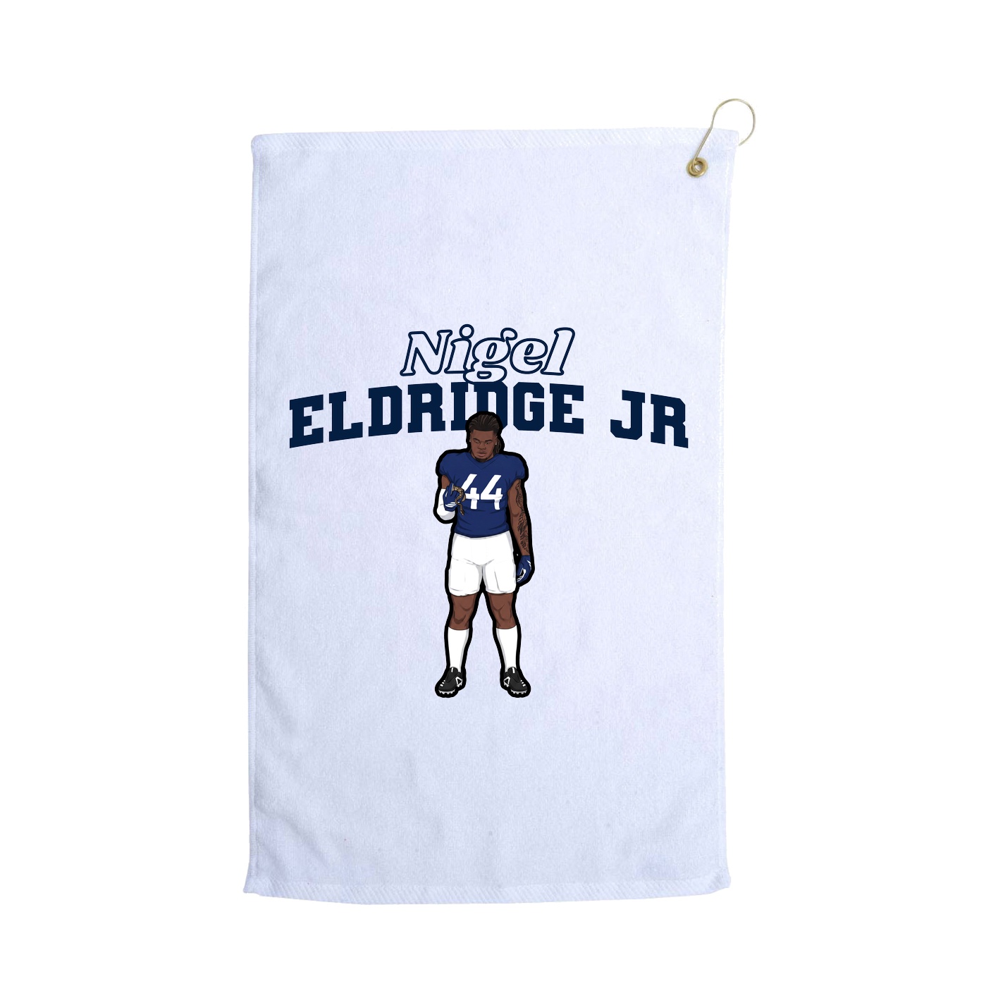 Golf Towel — Name Arch in White