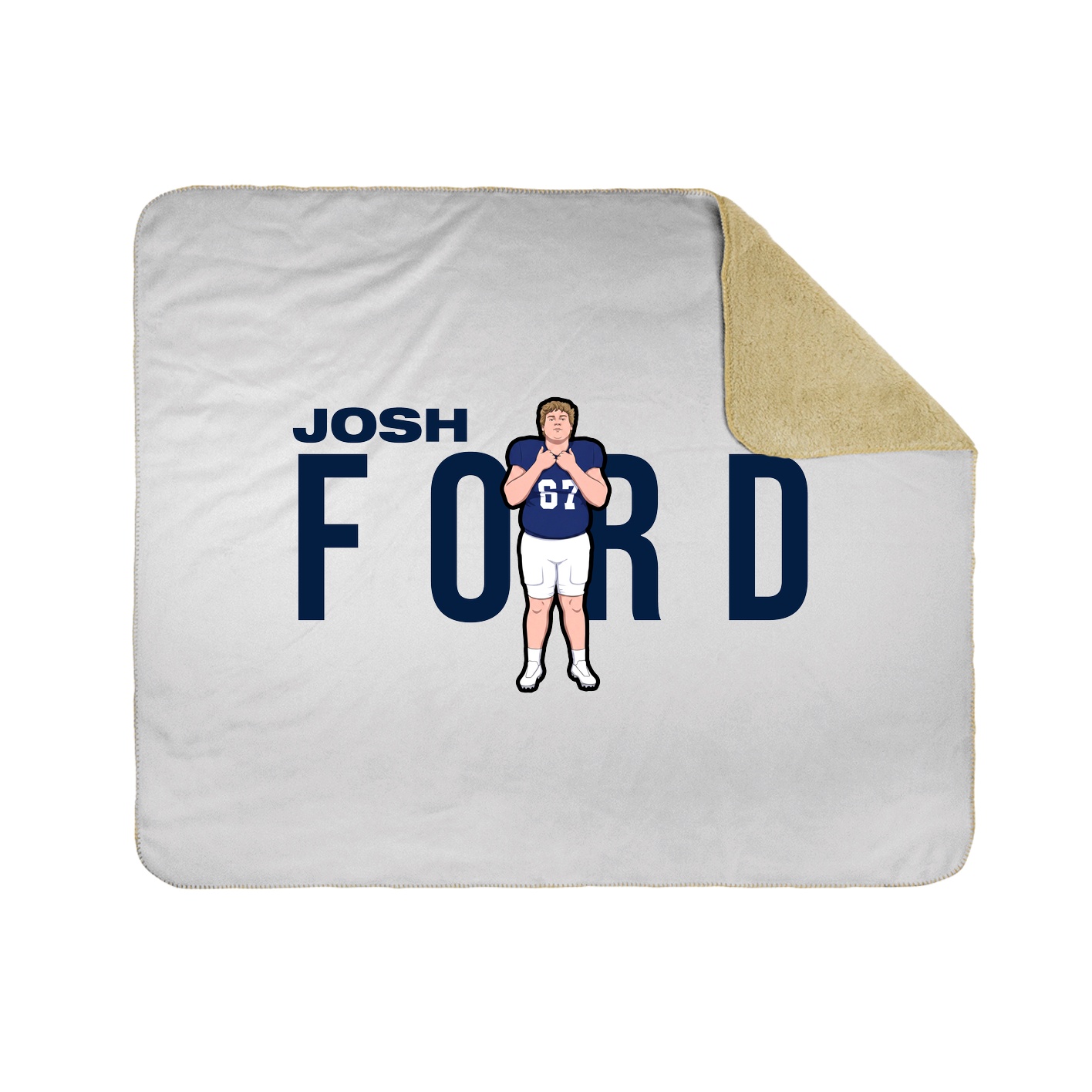 Throw Blanket — Player Name in White