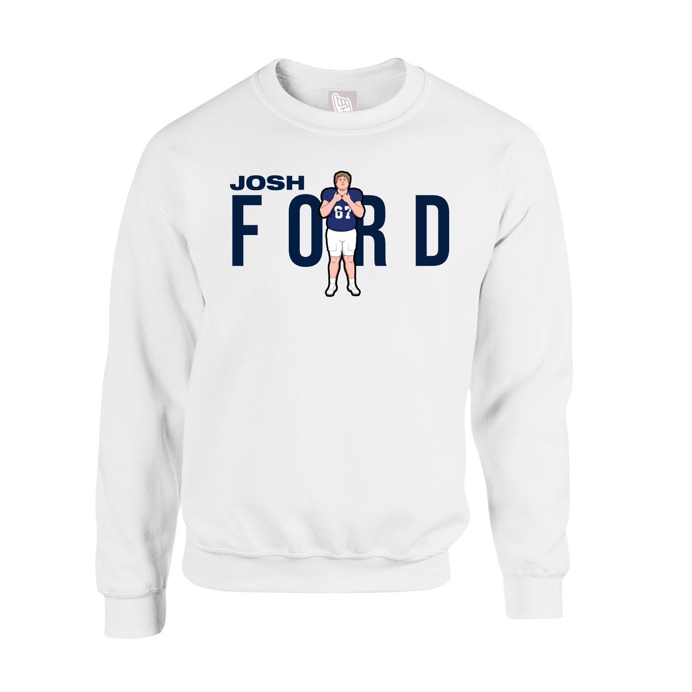 Fleece Crew — Player Name in White