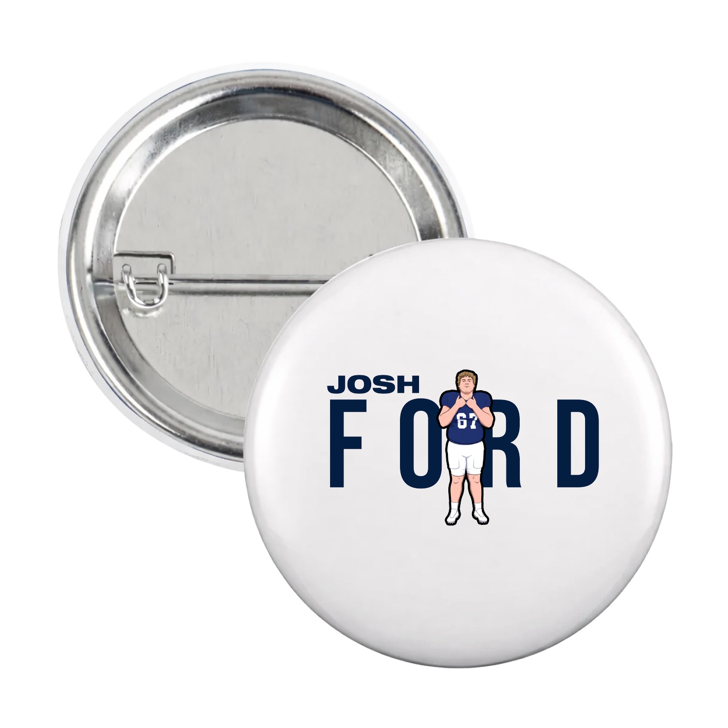 Game Day Button — Player Name in White