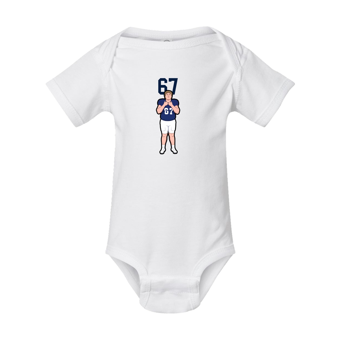 Baby Onesie — Number Top in White