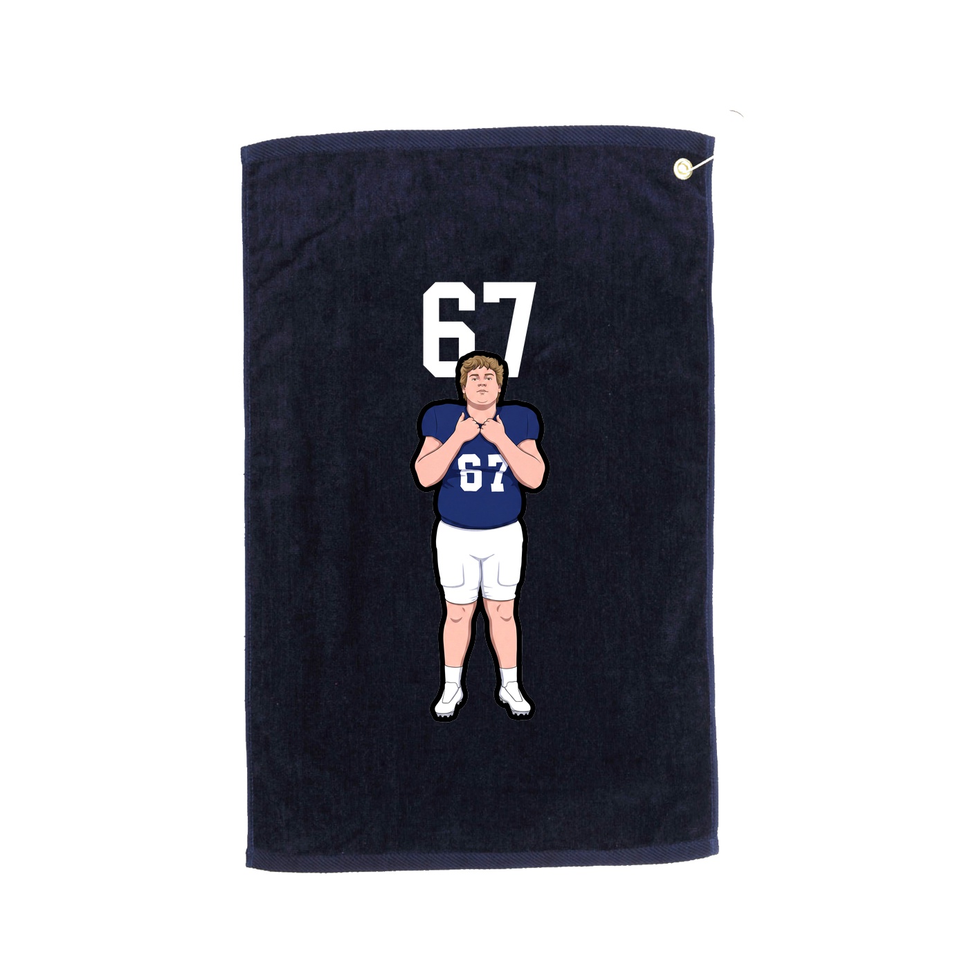 Golf Towel — Number Top in Navy