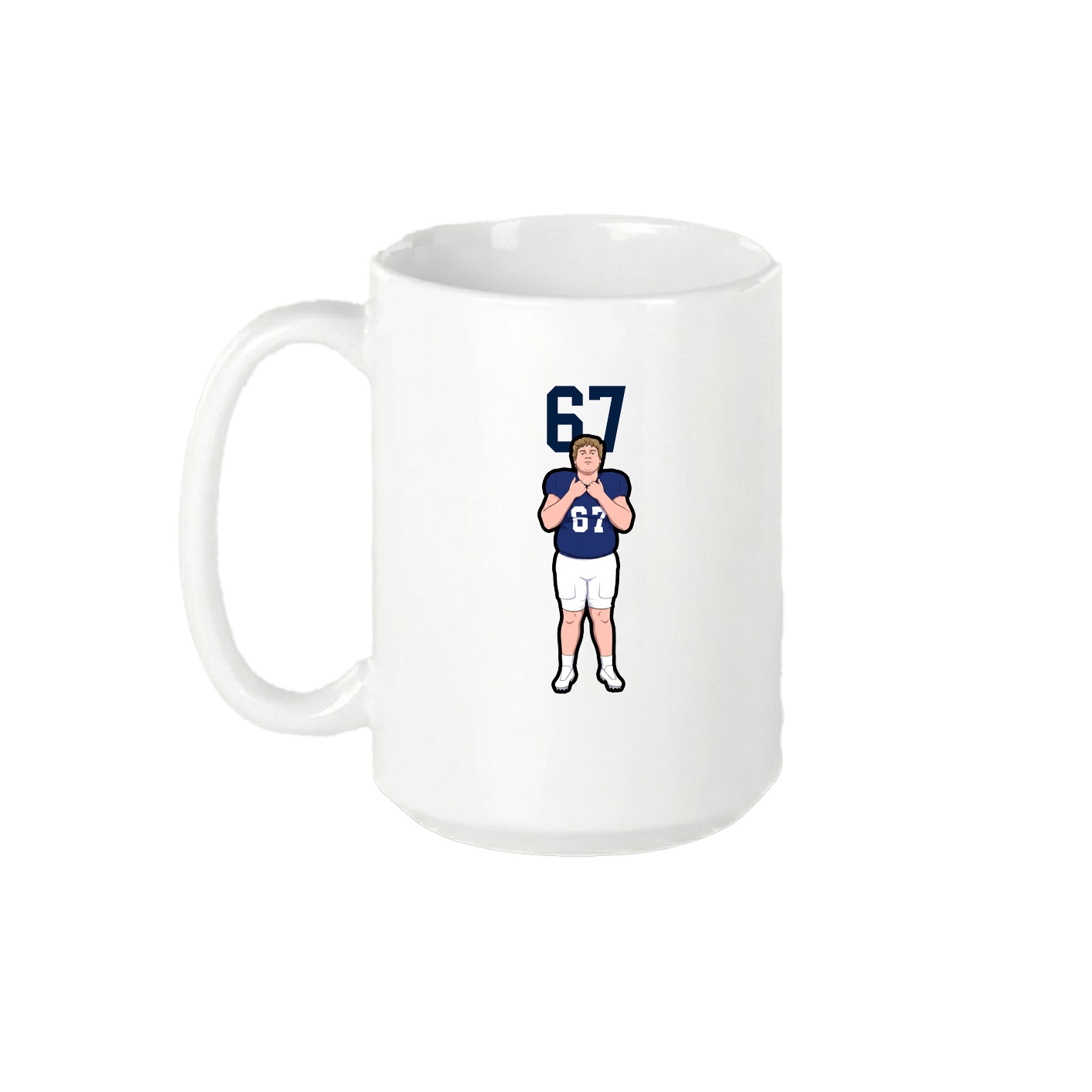 15oz Coffee Mug — Number Top in White
