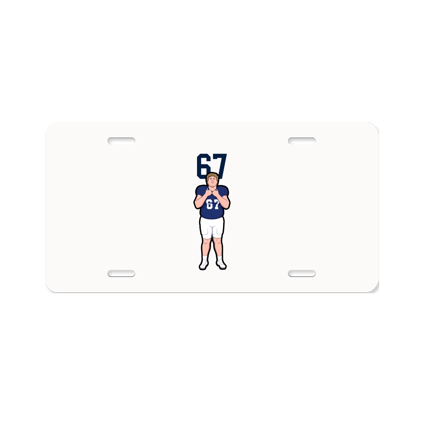 License Plate — Number Top in Classic
