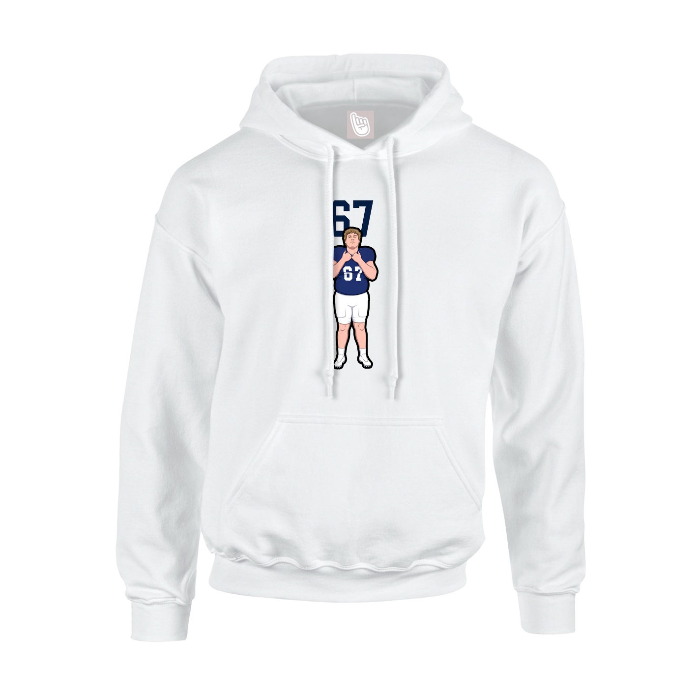 Hoodie — Number Top in White