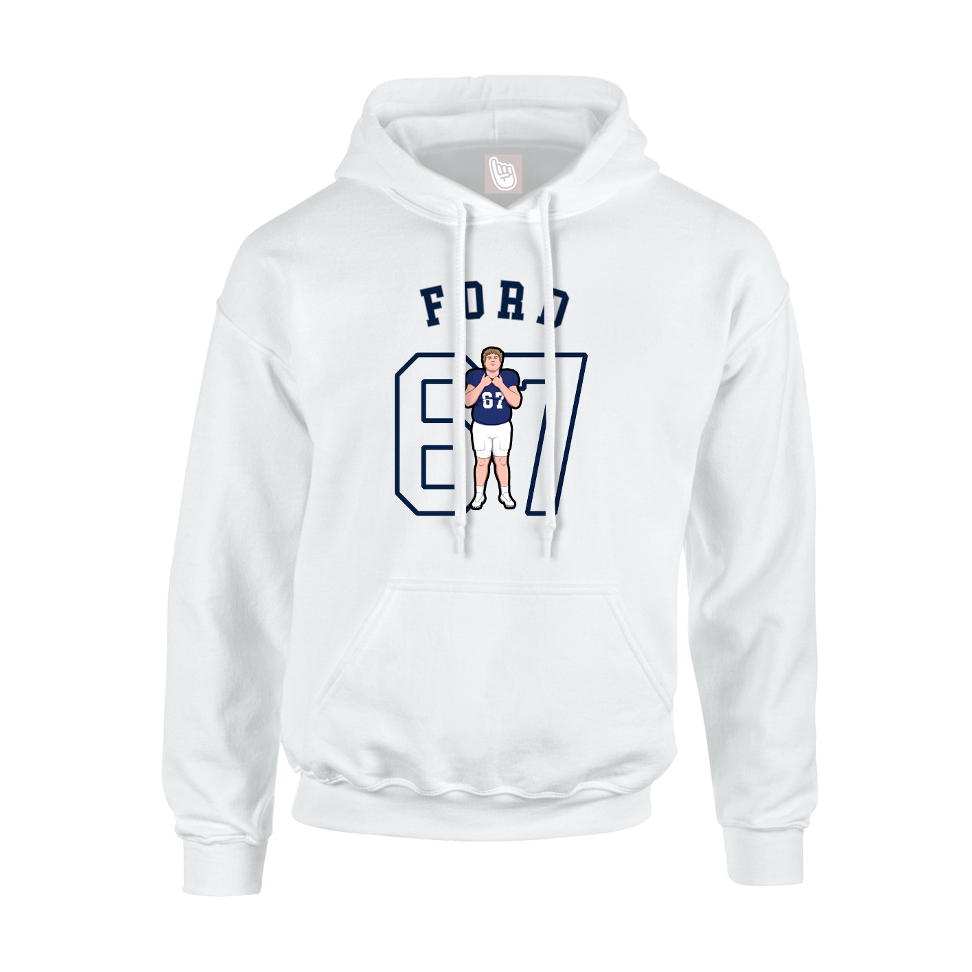 Youth Hoodie — Shirsey Arch in White