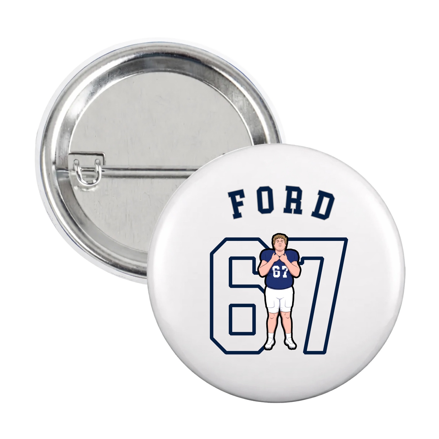 Game Day Button — Shirsey Arch in White