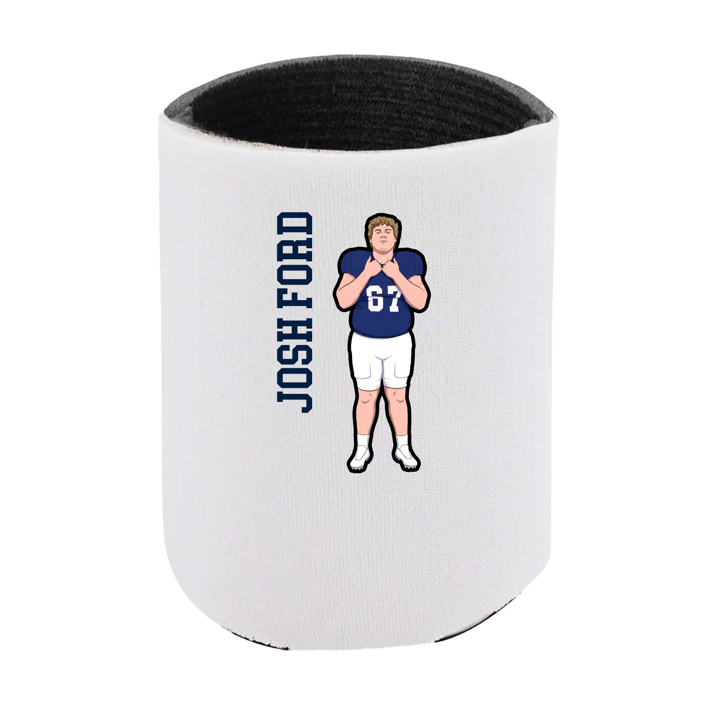 Can Holder — Name Vertical in White