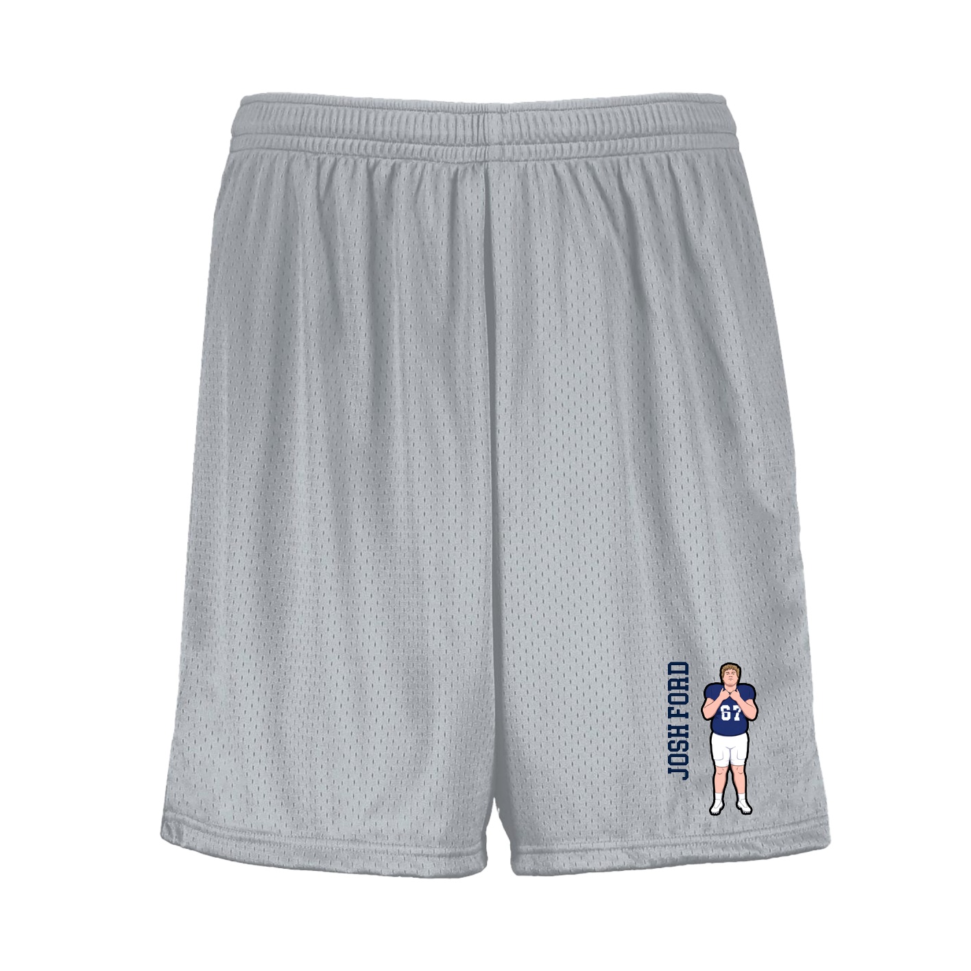 Shorts — Name Vertical in Silver