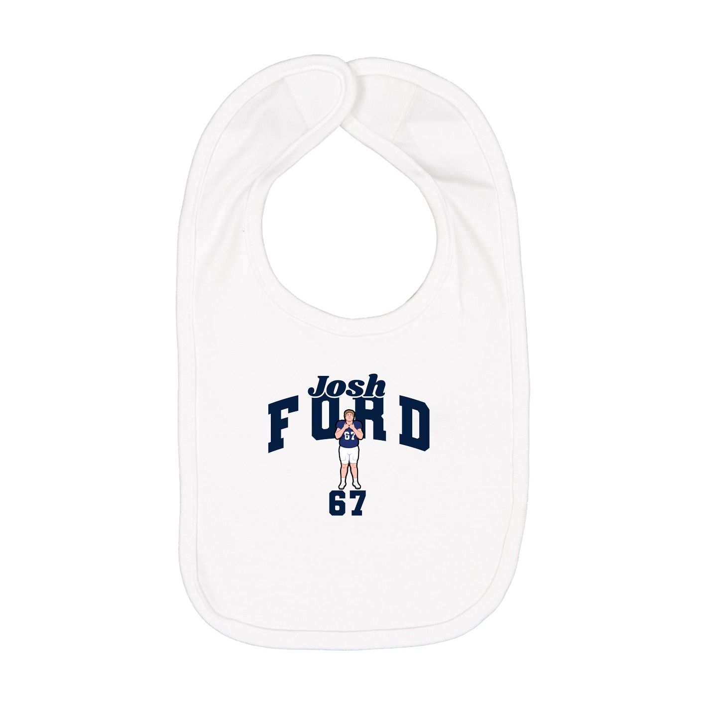 Infant Bib — Signature Arch in White