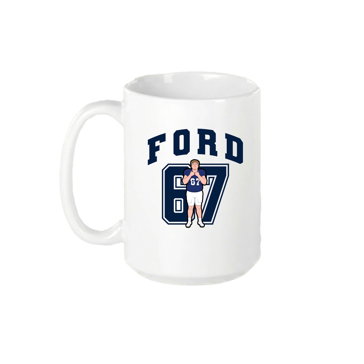 15oz Coffee Mug — Number in White