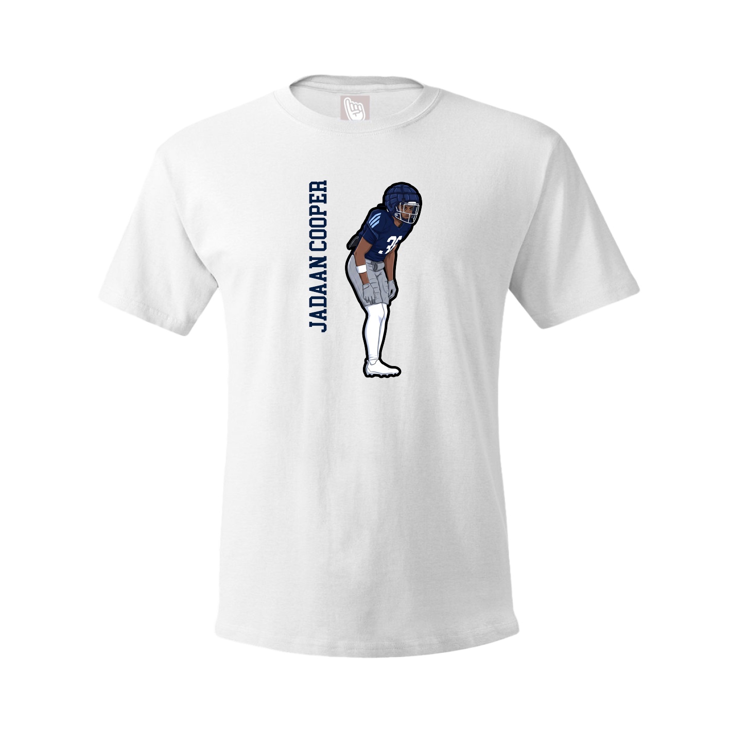 Youth Tee — Name Vertical in White
