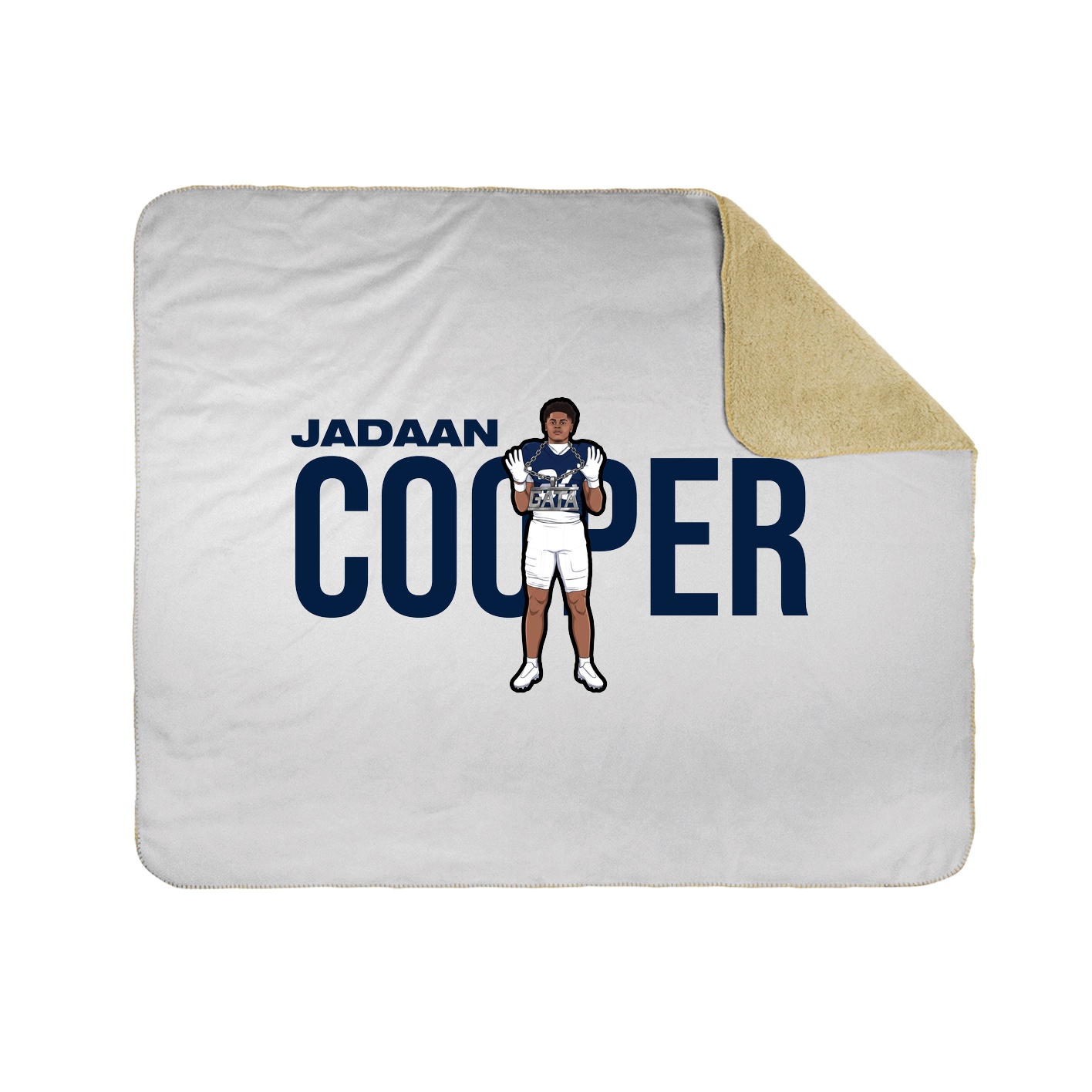 Throw Blanket — Player Name in White