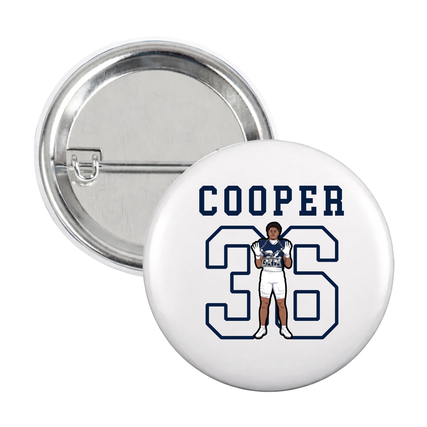 Game Day Button — Shirsey in White
