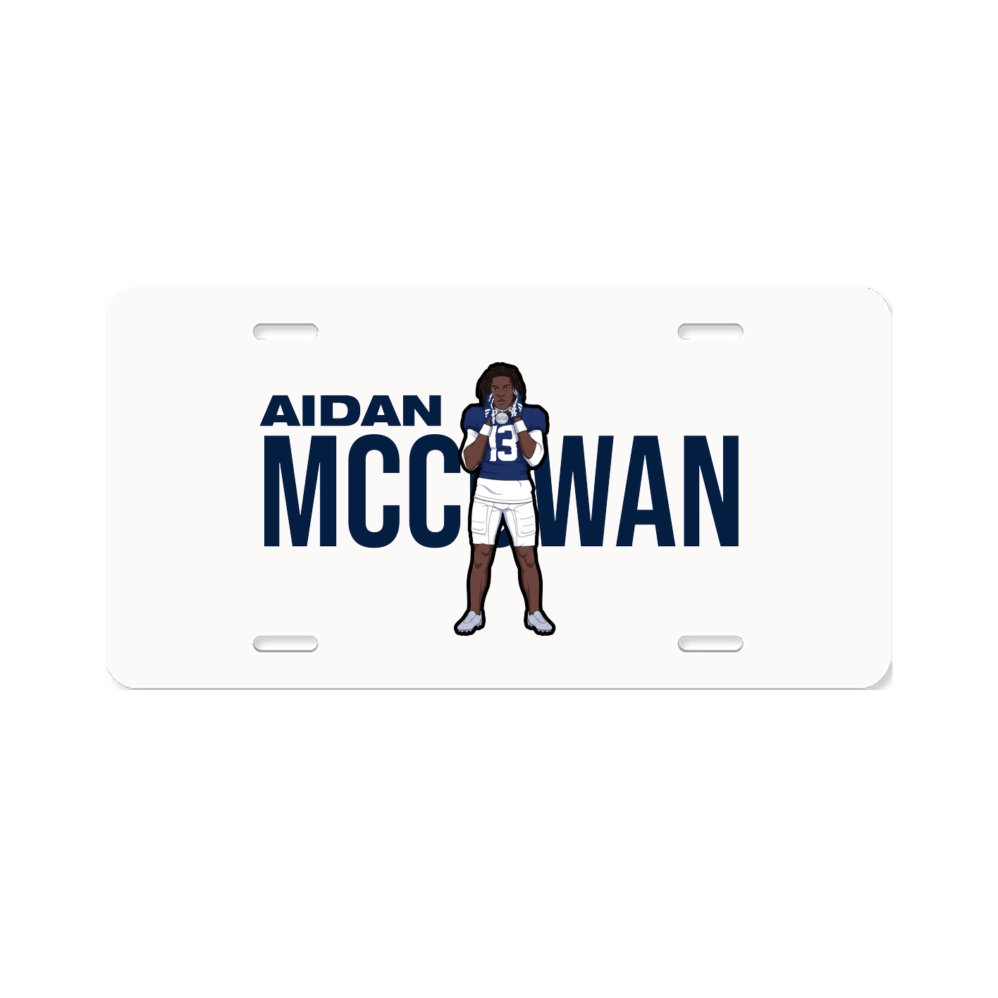 License Plate — Player Name in Classic