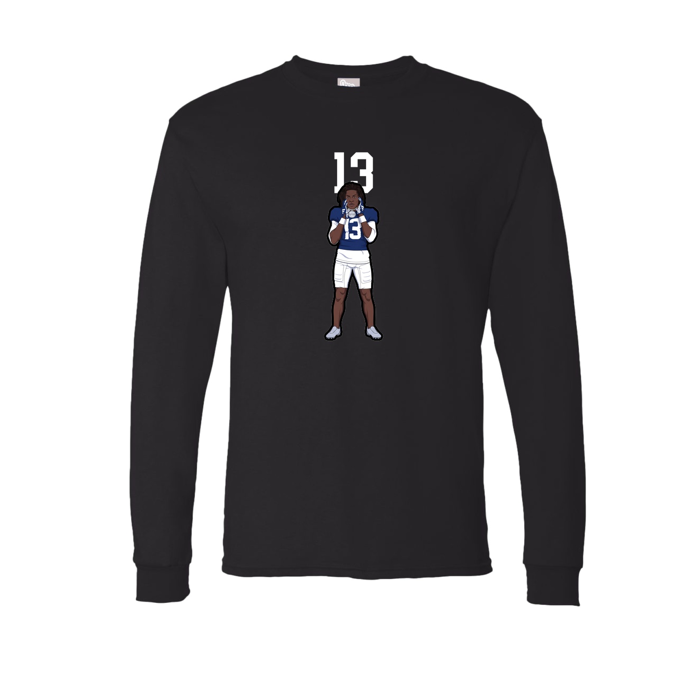 Long Sleeve Tee — Number Top in Black